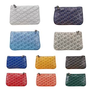 Senats 지갑 Pochette Small Coin Purses 키 파우치 손목 줄 동전 코인 지갑 가방 카드 팩 Mens 여권 홀더 지퍼 여성 지갑 카드 홀더 디자이너 박스 백