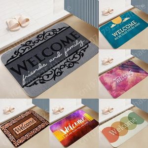 Carpets Gothic Welcome Doormat Home Decoration Flannel Carept For Living Room Entrance Door Mat Kitchen Balcony Non-slip Rugs Custom