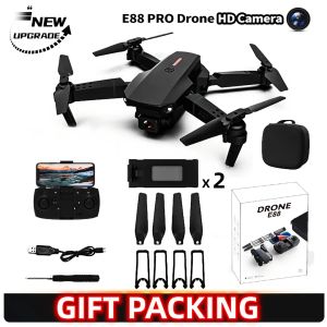 Drones Original Drone E88 4K Wideangle HD Camera com 2 Bateria Kid Gift Toy