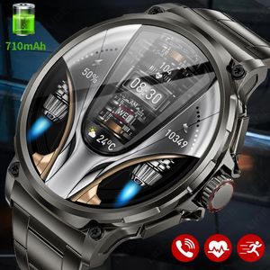 Lige 710mAh Stor batteri Smart Watch Men Outdoor Sports Fitness Bluetooth Call Armband Heart Rete Tracker Smartwatch Gift 240326