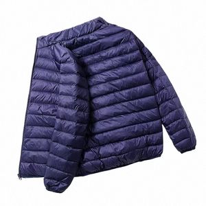 Новая осенне-зимняя мужская куртка на утином пуху, ультра легкая тонкая S-3XL, весенние куртки, мужская верхняя одежда с воротником-стойкой, пальто Z1Fk #