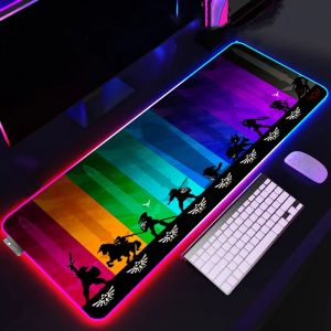 Kuddar zzelda rgb mus kudd stor mousepad xxl gaming accessoarer skrivbord matta skrivbord mattor gamer mause anime kontor kuddar pc skrivbord