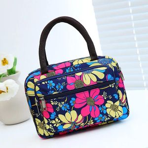 Shoulder Bags Retro Hand Flower Bag Contrast Color Large-capacity Handbag Casual Mother Middle-aged Women's All-match Fashion Ladies