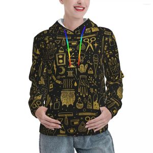 Felpe con cappuccio da donna Witch Magic Streetwear Autunno Spooky Halloween Y2k Cool Felpa con cappuccio da donna Felpe classiche casual oversize