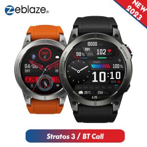 Zegarki Zeblaze Stratos 3 inteligentna bransoletka IP68 Waterproof BT Call Smartwatch Blood Tlen/Sleep/Heart Monitor zdalny zegarek aparatu