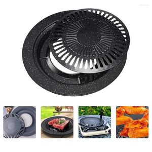 Pannor Portable Gas Spison Iron Baking Pan Roasting Nonstick Bakeware Grill Plate Ugn Mögel Kök