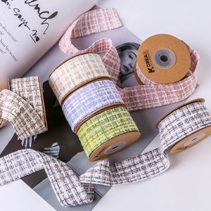 9-10 meter 25mm 38mm PlushCheckwinter Ribbon 1010R08 DIY Make Bowknots Kids Hårtillbehör Material Handgjorda Carfs 240327