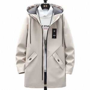 fgkks 2024 Outdoor Casual Jacket For Men Solid Color Lg Windproof Hooded Coat High Quality Design Hot Casual Jacket For Men 34jt#