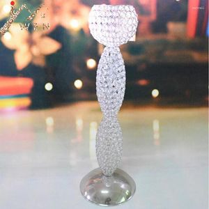 Dekoracja imprezy 70 cm Wysokowa moda luksusowy ośrodek ślubny Crystal Candle Holder Event/impreza 1 partia 6 sztuk
