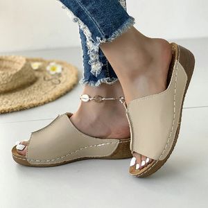 Summer Fashion Shoes Sandals Plus Size Classics Slip On Slipper Basic For Women Footwear Zapatos De Mujer 240322