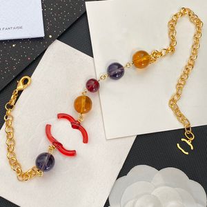 2024 Top Sell Designer Brand Jewelry Neckalce 18k Gold Letter Pendant High-end Copper Crystal Design Necklaces Chains Birthday Wedding Gifts