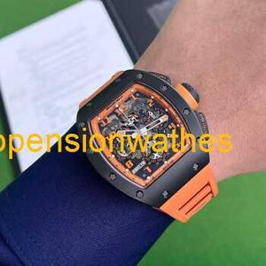 RM Wristwatch Richardmills Luxury Watches RM011 Orange Storm Black Ceramic Mens Fashion Leisure Business Sports Machinery Watch FNSY