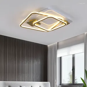 Luzes de teto sala de estar lâmpada nórdica pós-moderna atmosfera minimalista plana led criativo casa quarto lâmpadas