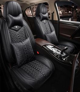 5 pezzi coprisedili per auto set completo con airbag in pelle impermeabile compatibile con cuscino per veicoli automobilistici universale adatto per la maggior parte Ca9562337