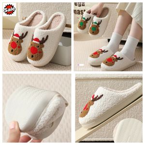 Neue bequeme Home Cute Cartoon Santa Claus Winter Baumwollhausschuhe für Männer Frauen Paare Warme Baumwollhausschuhe GAI BIGSIZE 2024 36-45