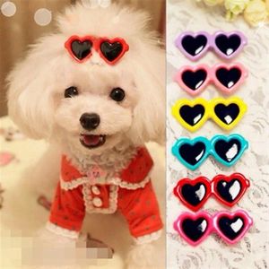 Köpek Kıyafet Toptan Karışım Güneş Gözlüğü Bows Tımar Aksesuarlar Pet Yaz Giysileri Saç Klipli 50 PCS/LOT