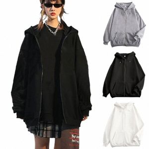 Männer Frauen Hoodies Jacke Casual LG Sleeve Zip Mit Kapuze Sweatshirts Y2k Harajuku Strickjacke Männer Jacke Tops g6RW #