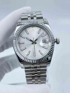 Armbandsur Diamond Soldded Watch 36mm för kvinnor - Kalenderfönstervattentät fällningsspänne