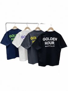 Tamamen Doğru American Trendy T-Shirt Street Modaya İmza Minimalist Mektup Baskı Erkek ve Kadınların Gevşek Fit E28E#