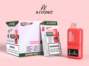 Alibaba Puff Distributors Disposable E Cigarette Mesh Coil Aivono Aim Magic 15000 Puffs Disposable Vape 600mAh 25ml 15 flavors with LED Display Screen Puff Bar 15K