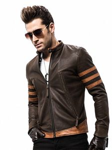 2022 Zippers Jacket Mens High-end Woerin PU Leather Motorcycle Leather Logans Bomber Jacket Casual Outwearr Mans Coats Jacket y0O7#