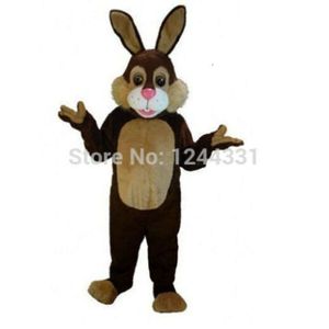 Trajes de mascote Halloween Natal Brown Rabbit Mascotte Cartoon Plush Fancy Dress Mascot Costume