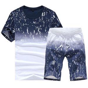 Summer Set Men Casual Beach Suits Short Sleeve 2PCS Sweatsuit + Shorts Fashion Tracksuit 2020 Men Sportsuits T-shirt + Shorts CX200730 03