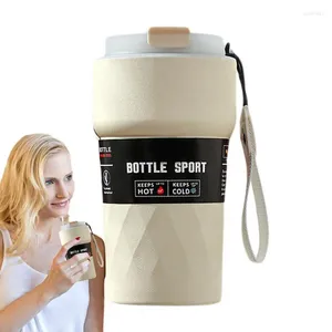 Vattenflaskor reser kaffemugg 510 ml smart vakuum dubbelskikt koppar för camping hem reser sovsal vin