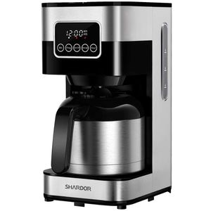 SHARDOR Programmierbare 8 Thermotassen, Touchscreen-Tropffilter-Kaffeemaschine mit Timer, regelmäßiges starkes Brühen, Pausenservice, automatische Abschaltung, schwarz und