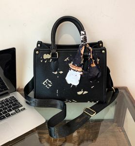 Mode tygväska präglad pu handväska axel stor kapacitet kvinnors väska bärbara messenger väskor