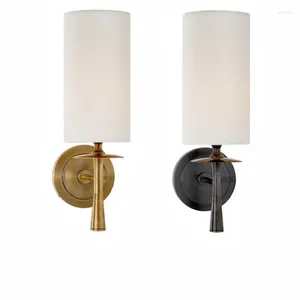 Wall Lamp Nordic Style Luxury Copper Living Room Away Crystal Light Modern Bedroom Bedside Distinctive Home Led Sconce