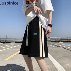 Men's Shorts Summer Striped Contrasting Color Loose Casual Large Size Sports Basketball Five-quarter Pants Male Sportswear