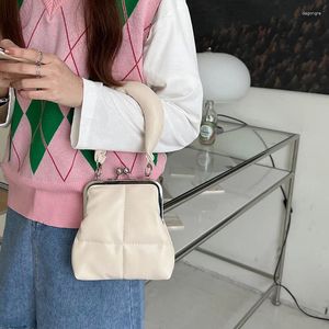 Umhängetaschen Youda 2024 Handtasche Frauen Koreanische Casual Shopping Kette Diagonal Tasche Nische Design Metall Clip Öffnung PU Wasserdicht