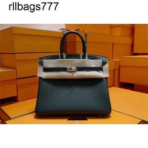 جلدية BK Family Handbag أصلية ARI كامب يدوي سلسلة مشوية خط 25 الفيروز الأخضر توغو تعويذة أمريكية التمساح اللمسات الذهب HCP