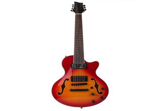 좋은 품질 7 Seven String Electric Guitar F Hole Honey Sunburst2385689