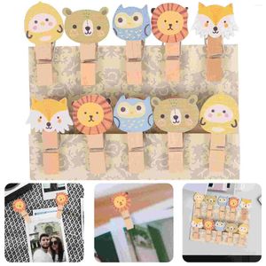 Quadros 100 PCS Decor Clothespins Wood Po Paper Pegs Clipe de madeira M Cartoon Clips Baby