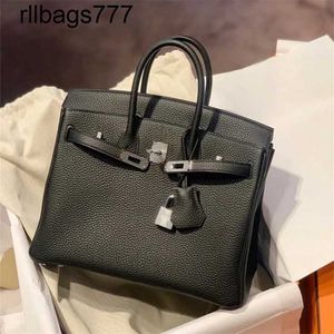 Home Genuine Handbag Leather Bk Bag Silver Buckle High Capacity Women's 2024 Fashion One Shoulder Crossbody Tote