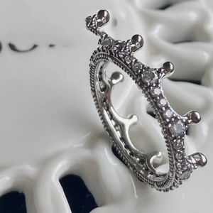 أصيلة الفضة الفضية متعددة المجوهرات مجوهرات تاج مصمم الخاتم حلقة النساء 197087CZ خاتم الموضة
