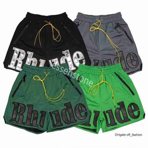 Summer Rhude Mens Shorts Designer Krótszy mężczyźni Kobiety pływać Krótkie nerkowca kwiat dzianiny sznurka Capris pary joggers sportowe luźne spodnie na plaży