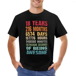 Polos masculinos 18 anos 216 meses sendo incríveis 18º aniversário presentes adolescentes camiseta verão top animal prinfor meninos pesados camisetas para homens