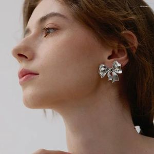 Stud Earrings Brass Creative Butterfly Women Jewelry Punk Party T Show Gown Runway Korean Japan INS