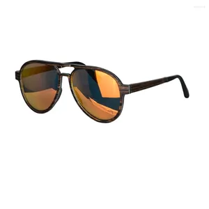 Okulary przeciwsłoneczne Shinu Ebony Wood for Man Polaryzowane wysokiej jakości designerskie okulary przeciwsłoneczne Mężczyźni Uv400 Okulowe akcesoria oryginalne