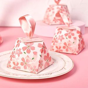 Present Wrap 5st Creative Candy Boxes Diamond Shapes Wedding Favors Chocolate Packaging Box för gäster Födelsedagsfest Baby Shower Decor