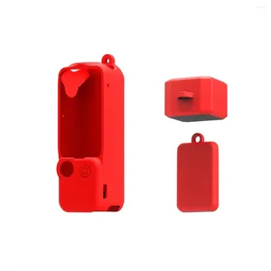 Skedar för DJI Osmo Pocket3 Camera Silicone Case Multifunktionellt bekvämt lins Body Protective Cover Red