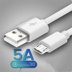 Кабель USB C для быстрой зарядки 5A для Huawei Samsung, быстрая зарядка FPC QC4.0 QC3.0, провод для зарядки мобильного телефона, белый кабель типа C