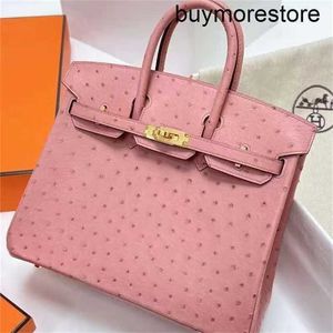 Ostrich Leather Bkns Handswen High Quality Handmade Women's Bag Imported from South Skin Bag Large HandbagOY28BRS1