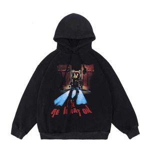 Designer Luxury Kanyes Classic Autumn and Winter New Fashion Brand Bear Free Print Men's Hoodie