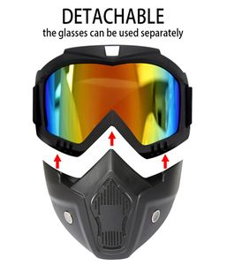 Maschere da sci per motocross e ciclismo occhiali da sole per snowboard casco da moto tattico maschere per il viso protezione UV1243195