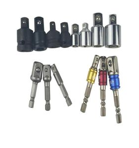 7st Socket Adapter Drill Bits Set Hex Shank 14quot 38quot 12quot Impact Driver Tool 14 38 12 Ratchet Wrench Sleeve WR6360707