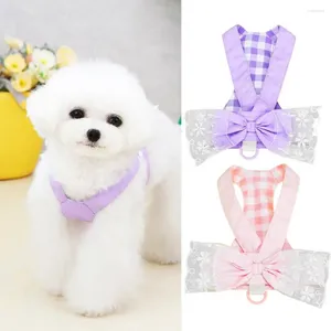 Cão vestuário adorável filhote de cachorro saia pet colete camisa roupas leves verão pequena princesa cosplay traje para